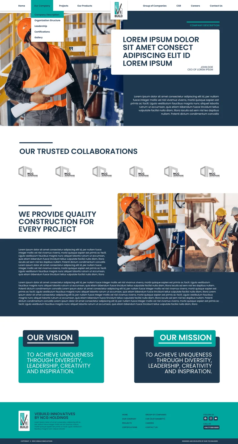 VEBUILD - Our Company · description